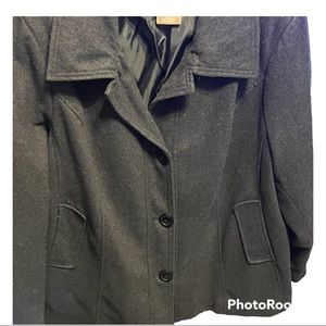 White Stag 3x (22w-24w) Women’s Black Wool Pea Coat
